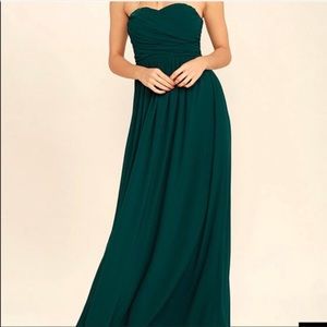 Lulu’s Strapless Sweetheart Maxi Dress
